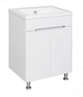 Тумба Парма 60 напольная 2 ящика с умывальником Omega/ ОМЕГА 60 / RUNO