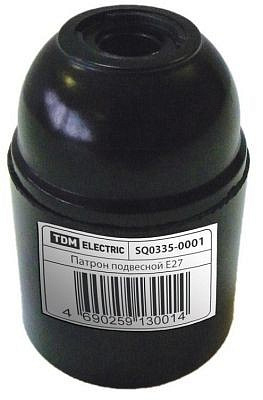Патрон Е27 карболит, подвесной, черный 4А