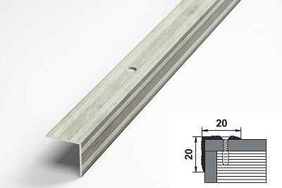 Профиль угловой ПУ05 дуб белёный 20*20*1350