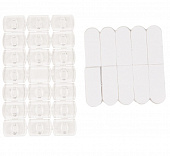 Крючок липучка Юниэль 20шт/упаковка цена 18х12мм пластик прозрачный UCC-Y11 CLEAR 