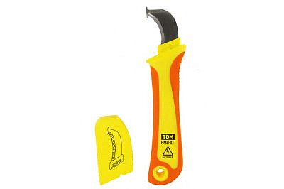 Нож диэлектрический монтерский с пяткой  TDM НМИ-01 SQ1003-0106 