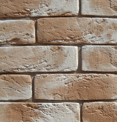 Кирпич Гжельский угловой элемент "Охра" 1м/п