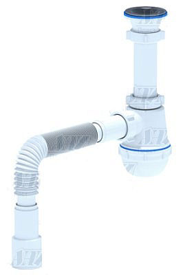 Сифон для раковин и биде А 0115 1 1/2-40 с гиб. трубой 40-40/50 Aniplast 