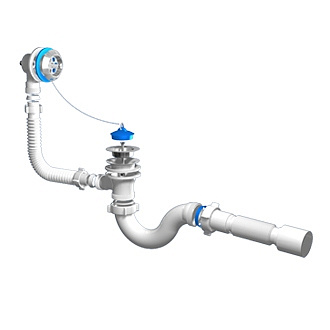 Е 155 Сифон АНИ для ванны 1 1/2"*40 с гибкой трубой 40/50