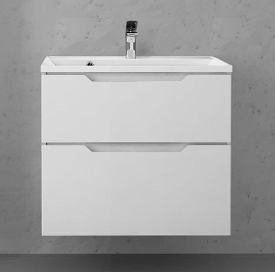 Тумба Raval Тумба Wector 70 подвесная белая с раковиной Classica 70 RAVAL Wct.01.70/P/W/MD 4627173210171