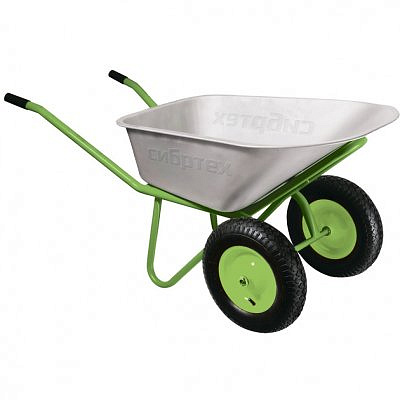 Тачка строительная объем 90л,230 кг,облегченная,двухколесная//Сибртех