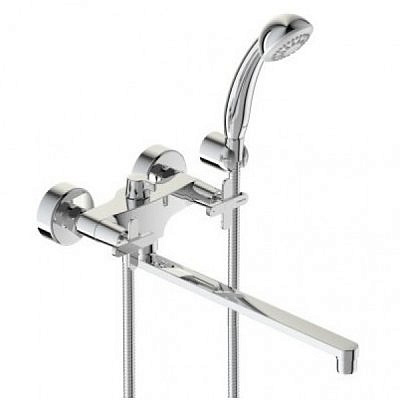 Смеситель для ванны VIDIMA Арт двухвентильный длинный излив 320мм хром ВА330АА 