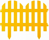 Забор декоративный "Романтика ",28*300 см,желтый 