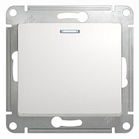 Механизм выключателя 1-клавиша с подсветкой  белый SchE GSL000163