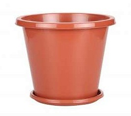 Горшок цветочный "Эконом" 3л (с под.) коричневый