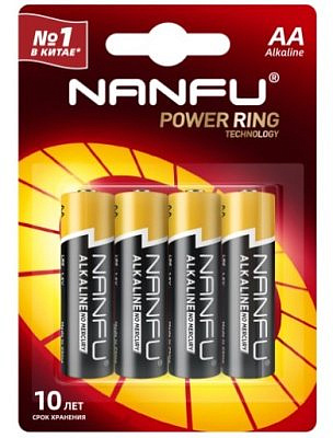 НАНФУ  LR06/316/АА упак  4штуки BL4  элемент питания Nanfu (цена за упаковку)