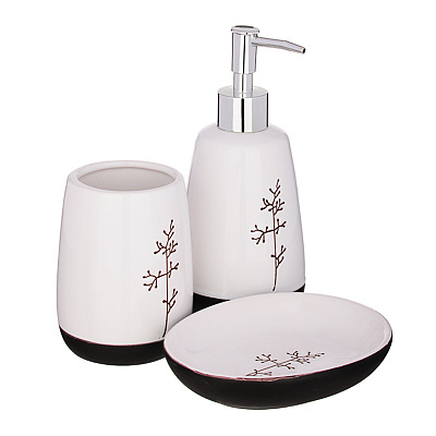 Набор для ванной 3 предмета керамика BY Ветка сакуры VETTA 463-104