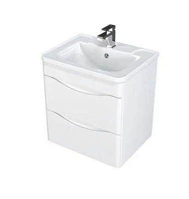 Тумба подвесная BRAVO 60 с рак Adel 60 литьевой мрамор