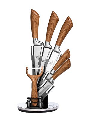 Набор ножей 7 предметов под дерево HOFFMAN HM6639