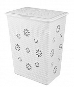 Корзина для белья 60л "Плетенка" слоновая кость (уп.4)