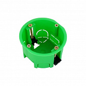 Коробка установочная Hagel СП 68*40мм IP20,круглая, зеленая,в гипсокартон, 6вводов,  КУ1203  
