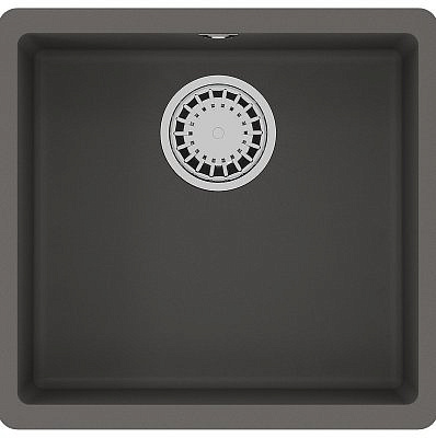 Мойка для кухни SINARA 440-U 440*420 серый шелк с сифоном 9910071 LEMARK   