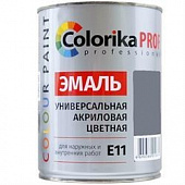 Эмаль акриловая Colorika Prof универсальная чёрная 0,9л Е11