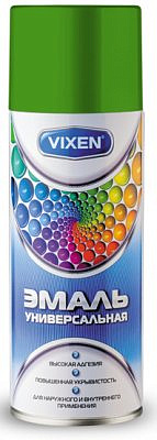 Эмаль универсальная светло-зелёная аэрозоль 520мл VIXEN
