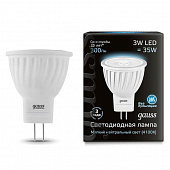 Лампа Gauss LED MR11 GU4 3W/4100 прозрач, алюм.