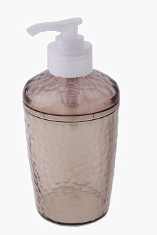 Диспенсер для жидкого мыла Natural stone бежевый прозрачный 350мл