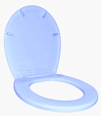 Сиденье на унитаз голубой пастельный.