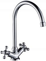 Смеситель для кухни ROSSINKA  G02-72 с высоким  поворотным изливом 