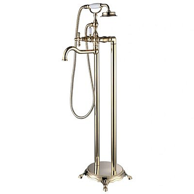 Смеситель для ванны  Gappo G3089-6 напольный золото.