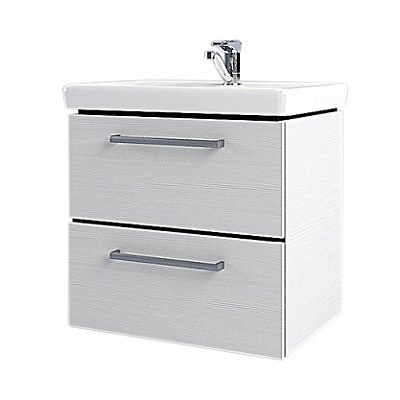 Тумба Акватон Ронда 55 мини белый дуб сомерсет с раковиной Тигода 55 мини