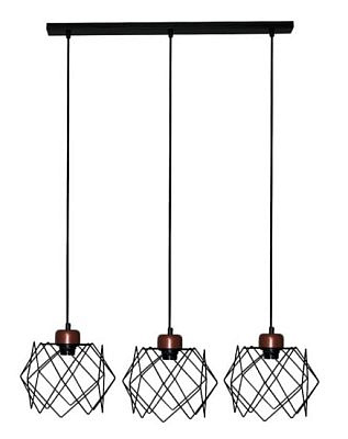 Светильник подвесной ЭЛЕТЕХ Сигма 231 черный муар медь 01-3*60-161 Е27 