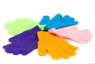 Мочалка Перчатка для пилинга с эффектом массажа ДС ДС-288