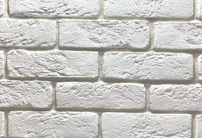 Кирпич Гжельский угловой элемент "Белый" 1м/п