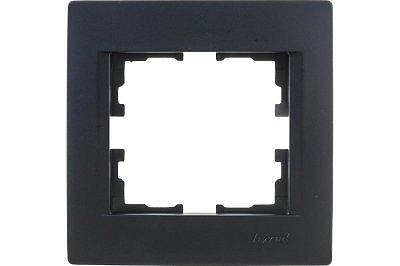 Рамка 1-местная Lezard Karina Черный бархат горизонтальная 707-4200-146