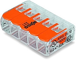 WAGO 221-415 5*(0,14-4,0) прозрачный