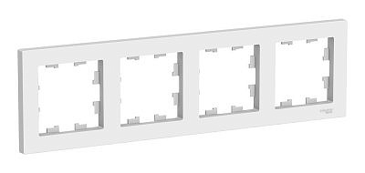 Рамка 4 поста Schneider Electric ATLASDESIGN, белый ATN000104