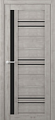 Дверь межкомнатная ALBERO Невада 70х200 Soft Touch графит ПО стекло черное