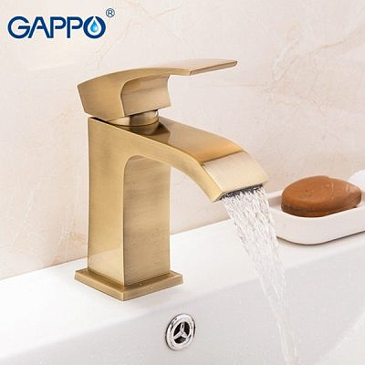 Смеситель для раковины Gappo G1007-4 бронза.