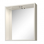 Зеркало шкаф "Крит" 60 белый,со светильником Ирлен