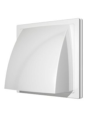 Выход 1515К10ФВ стенной вытяжной с обратным клапоном 150*150 с фланцем D 100