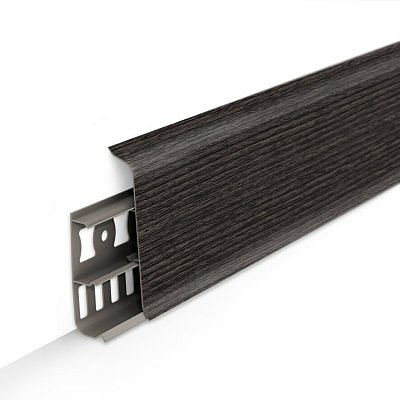 Плинтус напольный Ideal Деконика Каштан серый (85 мм)