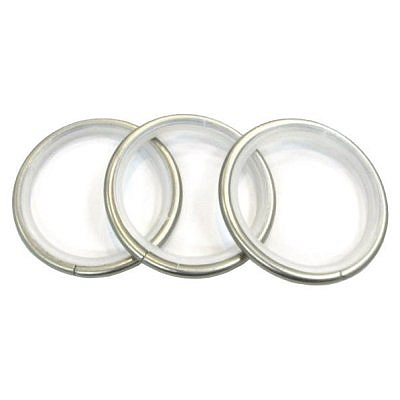 Комплект колец бесшовных с круглым сечением 10 штук хром матовый 25 мм СФ25-410-29 