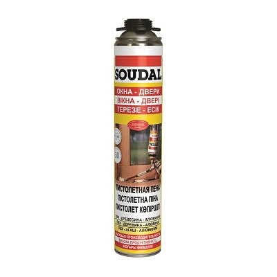 Пена монтажная SOUDAL Yellow пистолетная 750мл.