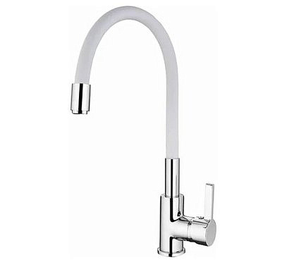 Смеситель для кухни ESKO CL 519 CrW Кораллы/Coral  R-излив,белый