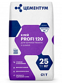 ЦЕМЕНТУМ клей для керамогранита PROFI 120 (C1T) 25 кг