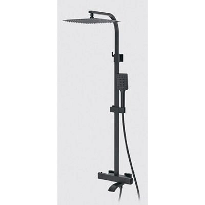 Душевая система Gappo G2407-60 с термостатом,верхним душем,излив,чёрный.