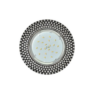 Светильник Ecola GX53-H4 5319 встраемывый , Круг , с прозрачной мозайкой , зеркальный фон хром 40х123