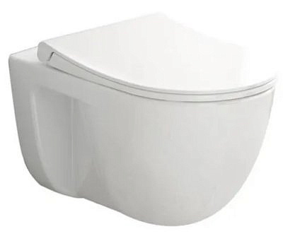 Унитаз подвесной VITRA S40 7759В003-0075 безободковый +сиденье микролифт