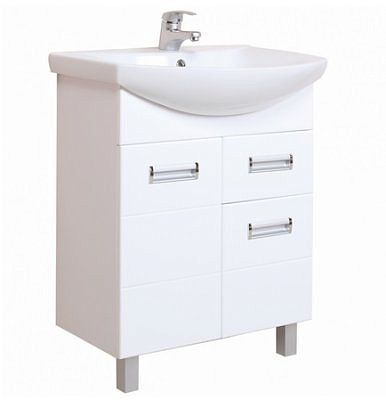 Тумба Оника Балтика 70.12  1 ящик без раковины белая