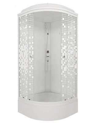 Душевая кабина Triton Мозаика В 100*100, ДН4,средний поддон стекло МОЗАИКА, сифон