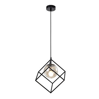 Светильник подвесной (подвес) Rivoli 5145-201 Moon 1 x E14 40 Вт черный лофт кантри-потолочный